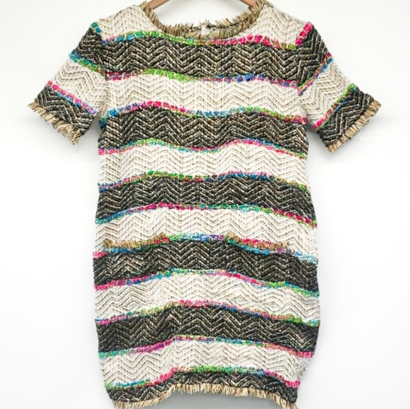Judith March Dresses & Skirts - Judith March Anthro Rainbow Weave Dress